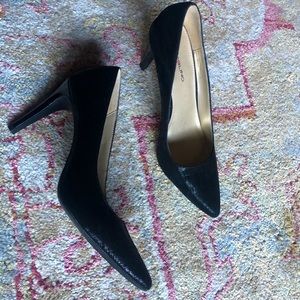 Bandolino Black Shimmer ‘Soft Touch’ Stick Heel